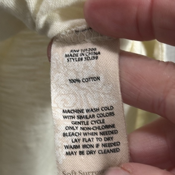 Soft Surroundings Slub cotton tank w embellished buttons women’s SZ 1X Boho Flaw - Picture 6 of 6